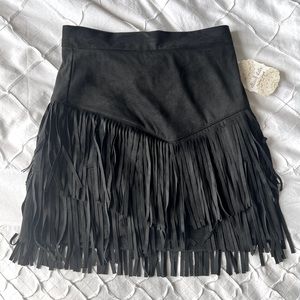 Fringe Mini Skirt